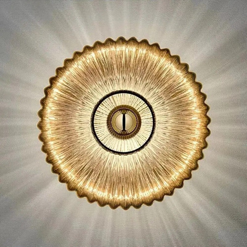 NimbusFlux - Wandlamp van glas met golvende lichtreflectie