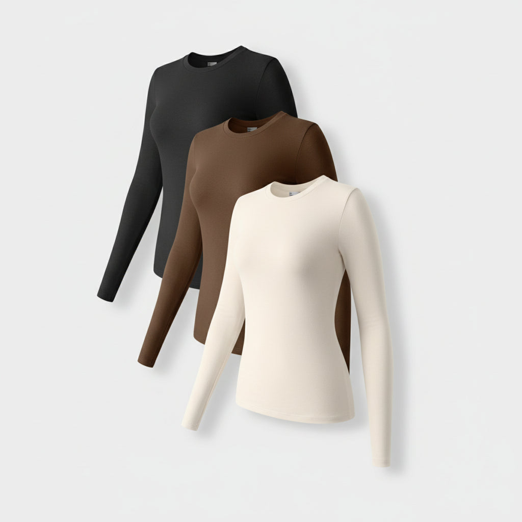 Damesshirt Lange Mouwen Stretch Slim Fit