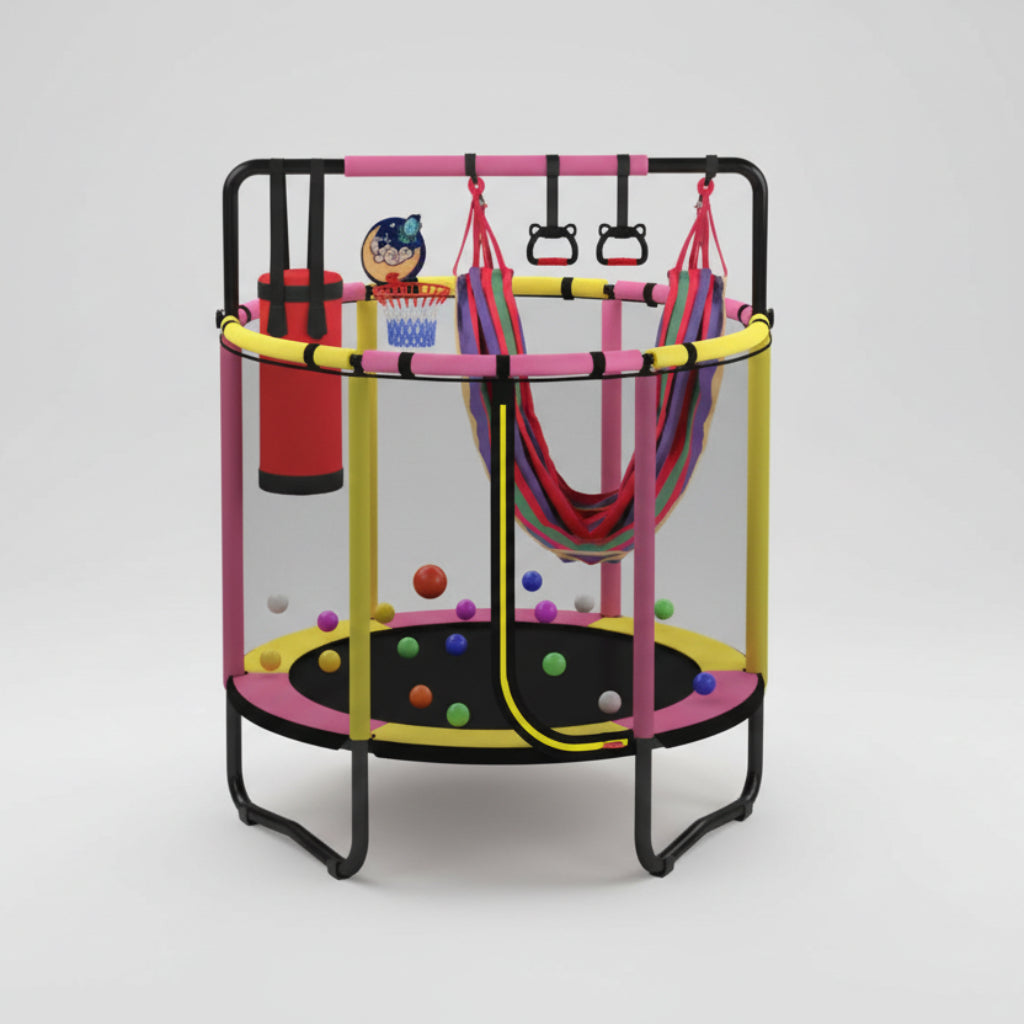 Trampoline Speelpark Kinderen Multifunctionele Buitenspeelset Touwen Ballen