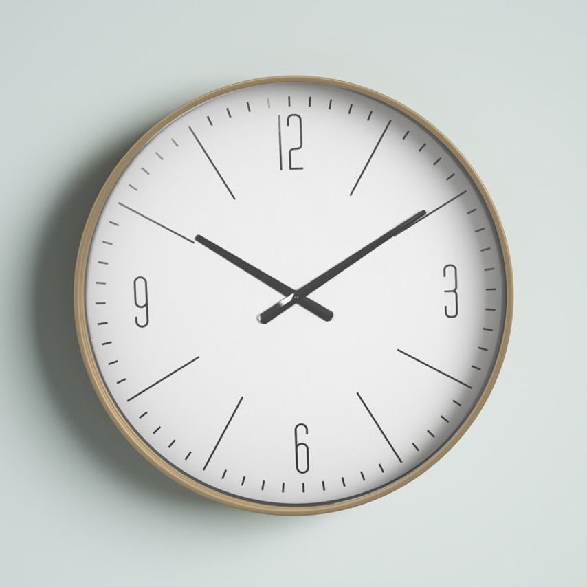 Golden Simplicity Wall Clock