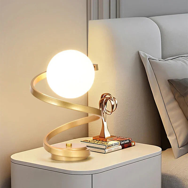LumiNordic - Lámpara de mesa LED moderna con diseño escandinavo | Lámpara nocturna regulable