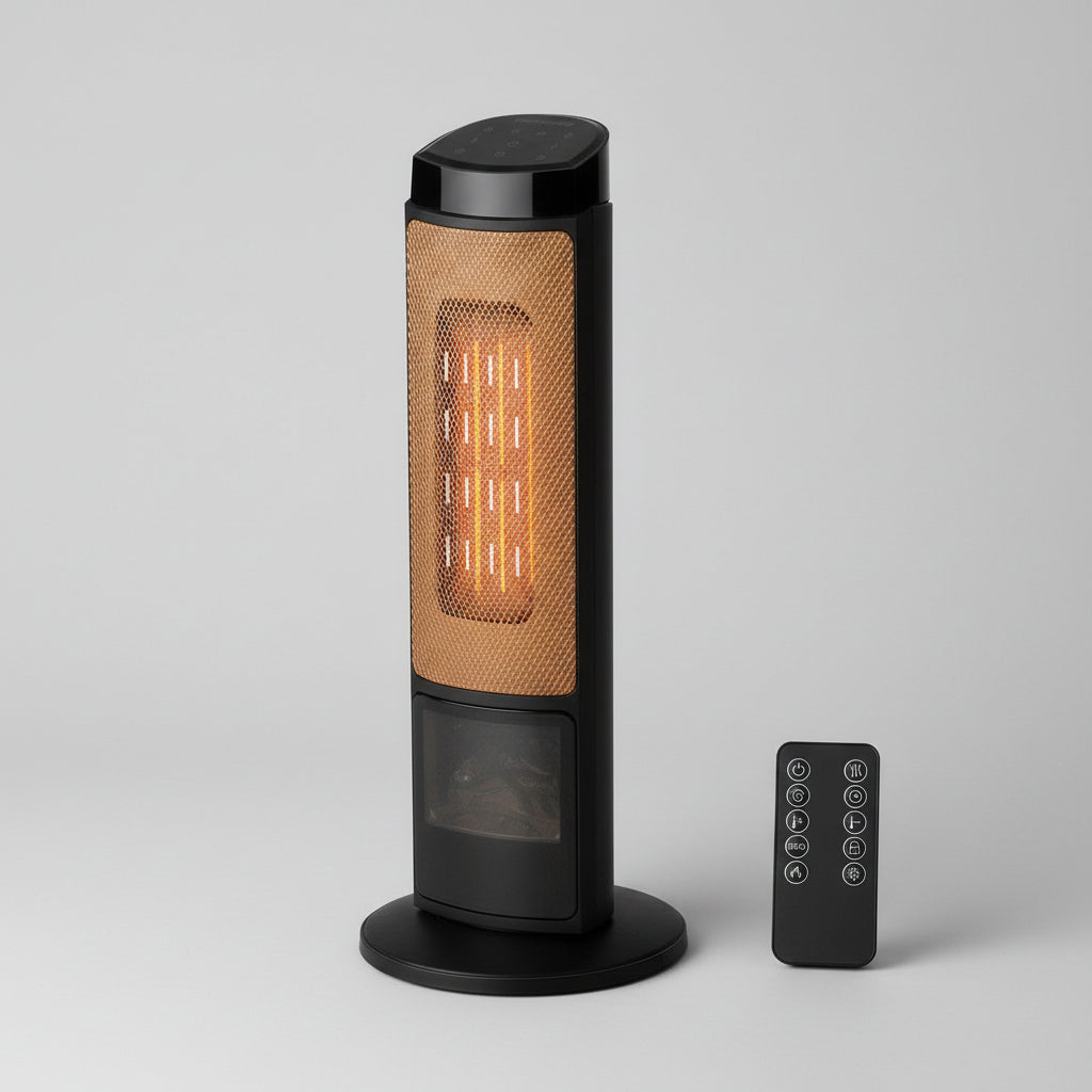 Aquecedor de Torre Elétrico Kachel Metálico Giratório Aquecimento Rápido