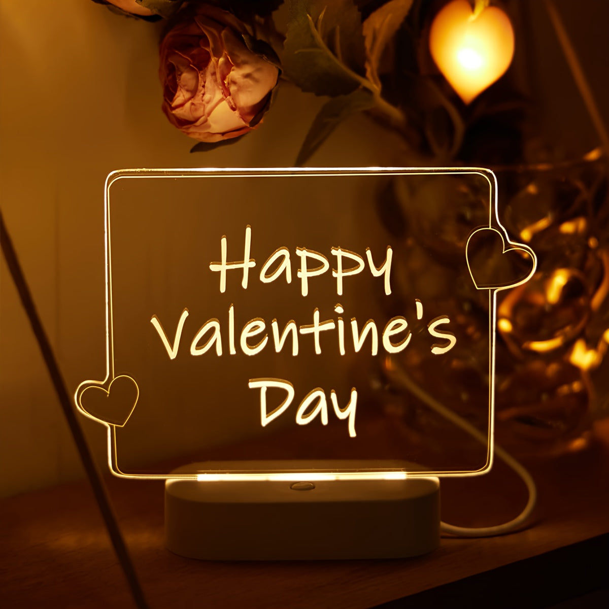 LoveGlow - USB 3D Liefdeshart Nachtlampje