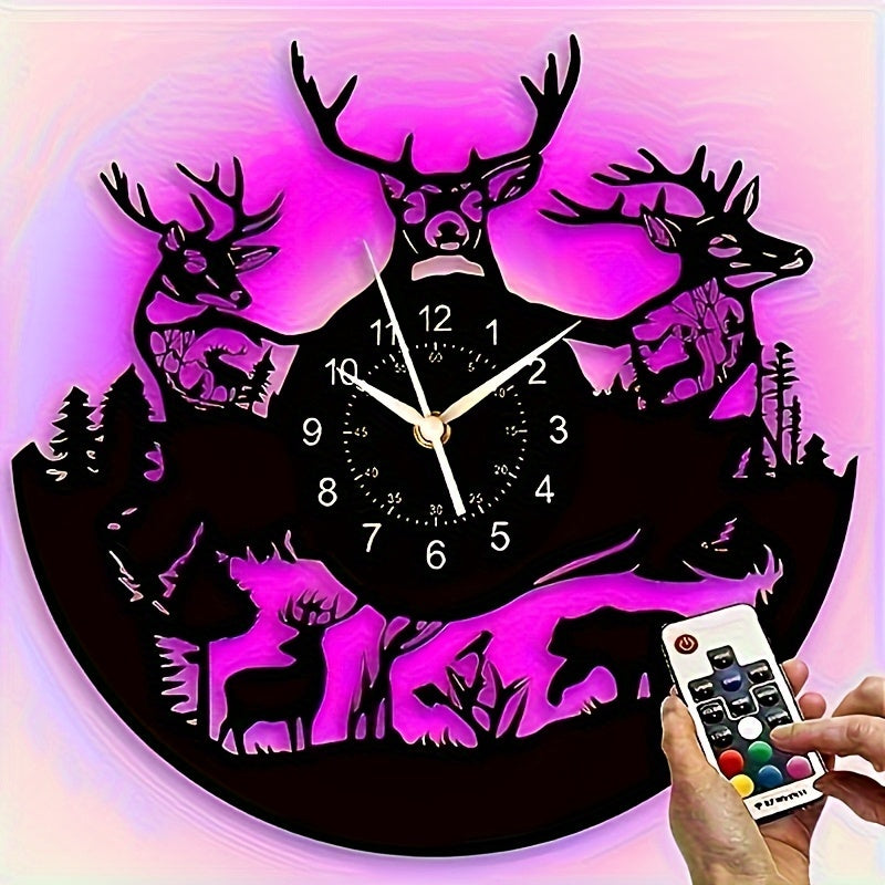 DeerGlow - Silent Deer Vinyl Wall Clock