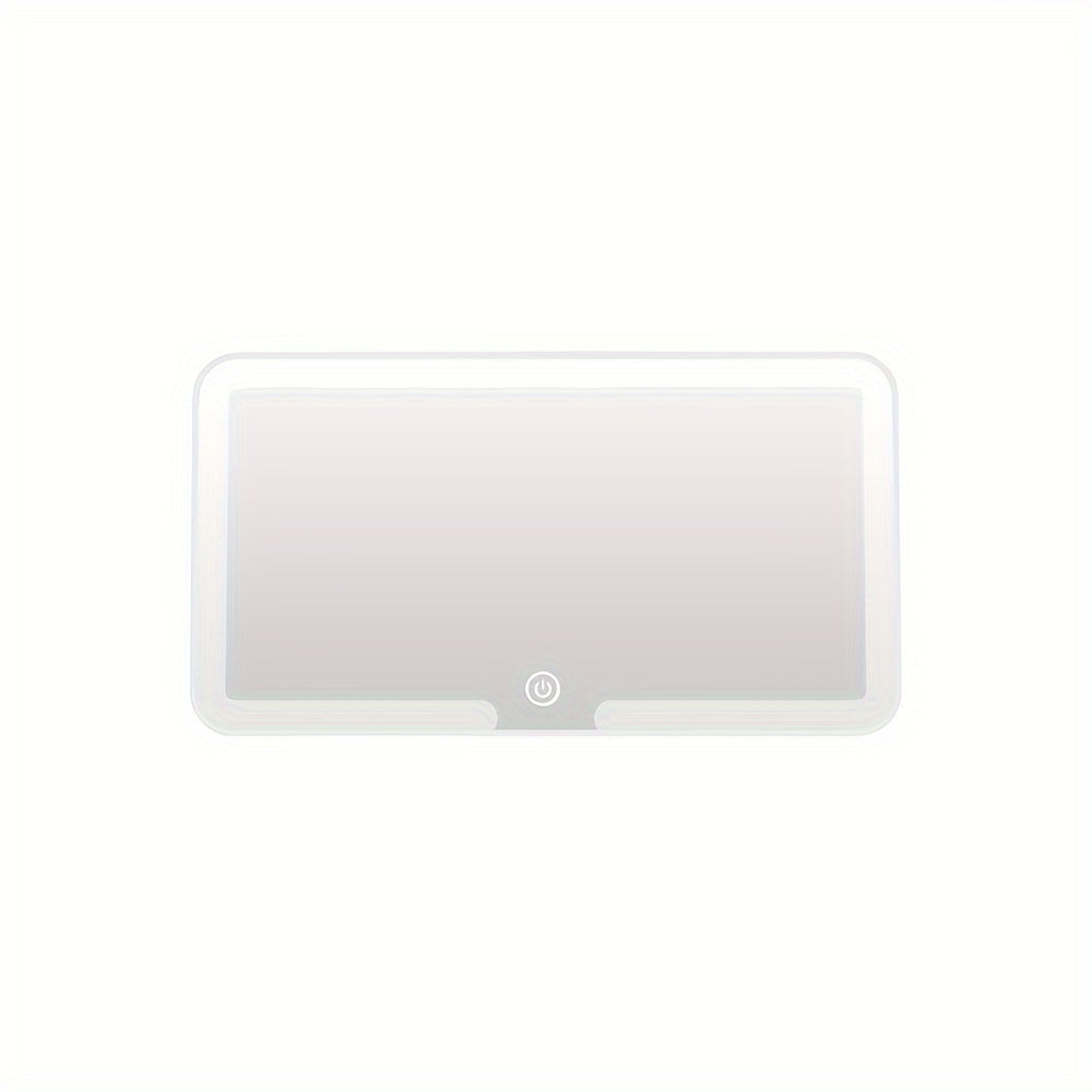 Car Sun Visor Makeup Mirror with 3 Light Modes – Adjustable LED, USB Rechargeable, Portable Design