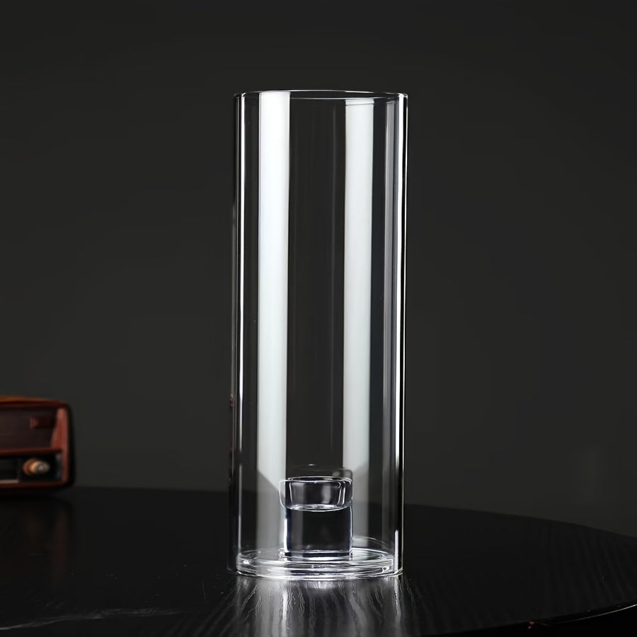 High-Quality Borosilicate Glass Candle Holder - Windproof, Scandinavian Style, Transparent