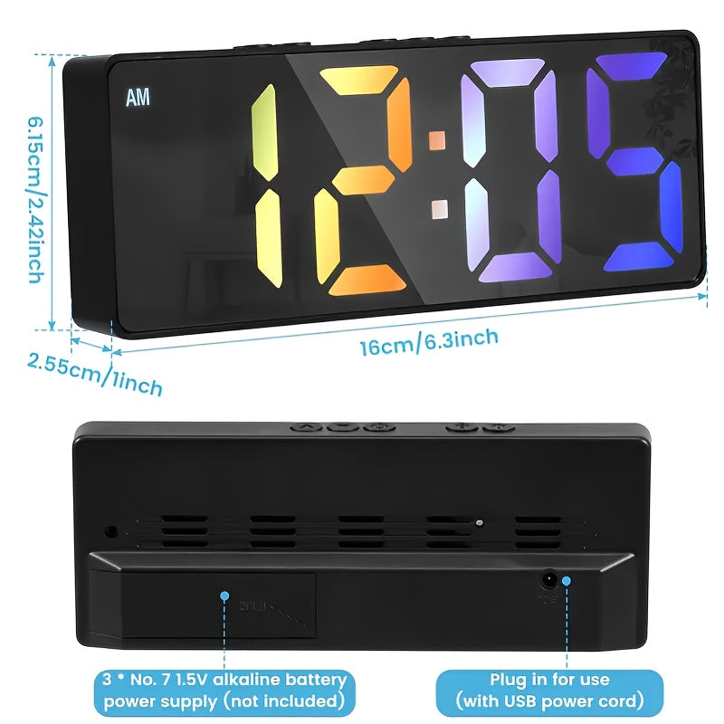 DigiTime - Moderne LED Wekker met Datumweergave en Instelbare Helderheid