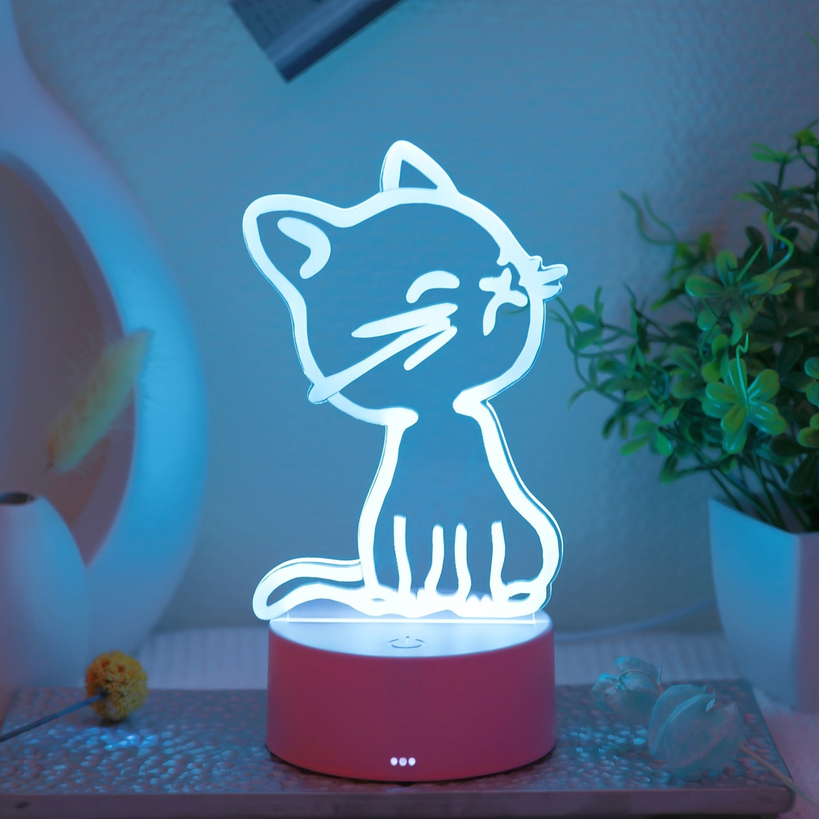 GlowPaw - Touch-Controlled 3D Kat Nachtlamp