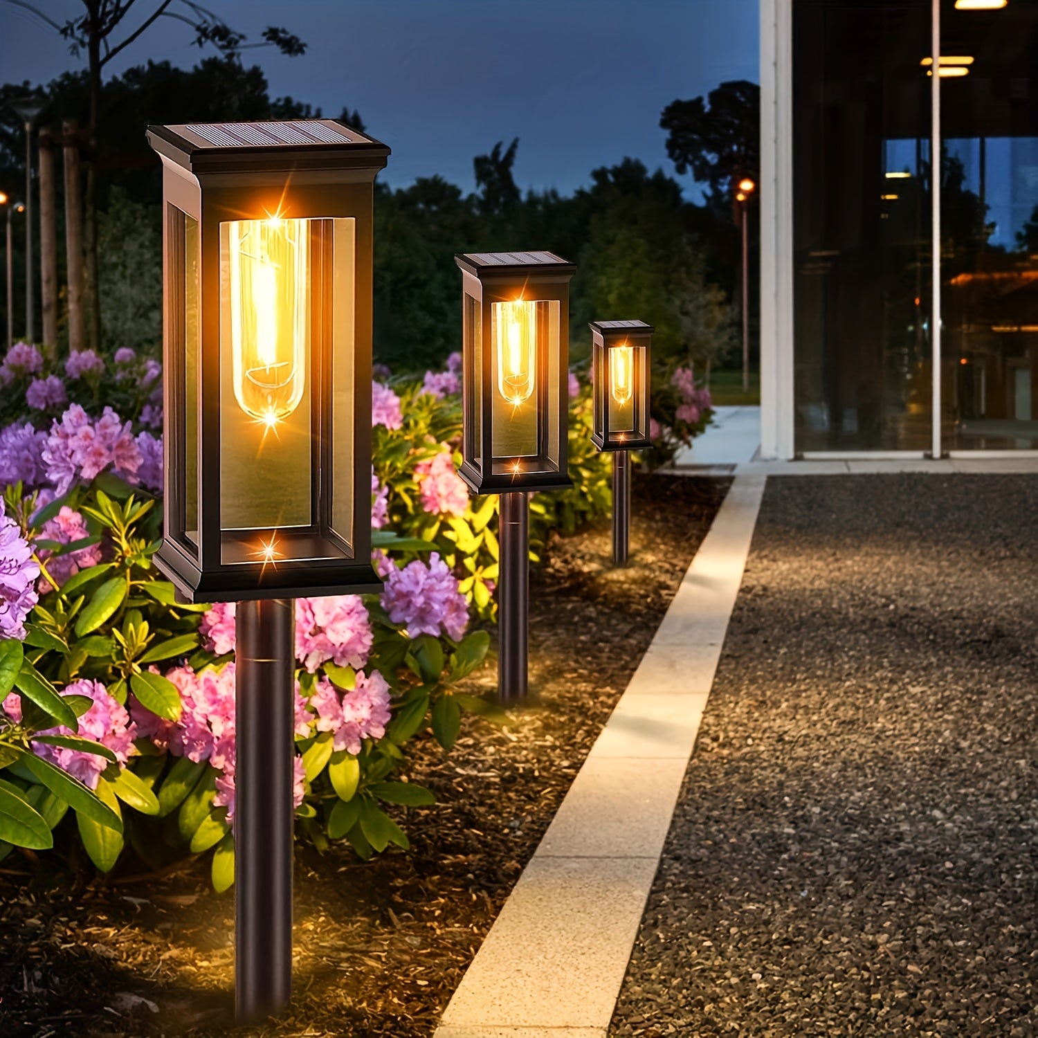 SolarLux - Set da 4 pezzi Luci Solari da Giardino IP44 Impermeabili
