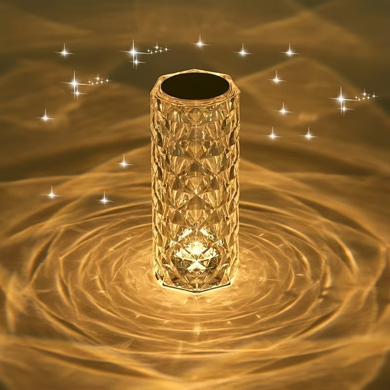 CrystalGlow - LED Kristallen Tafellamp met Touchbediening
