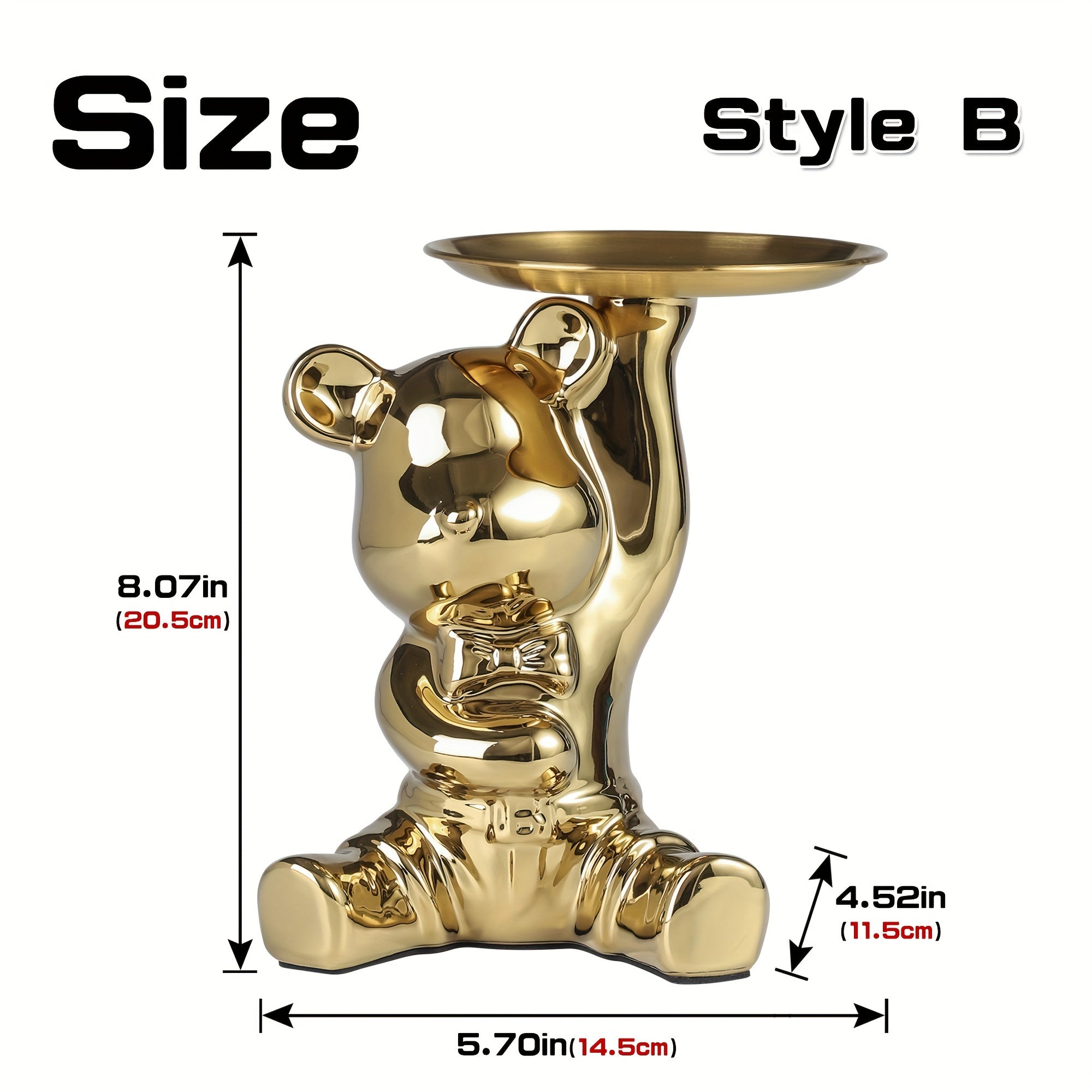 CeramiBear - Keramische Beer & Konijn Decoratief Dienblad