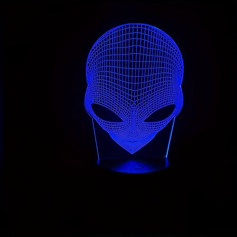 CosmicGlow - 3D Bedlamp met Zwarte Basis en 7 Kleuren LED Verlichting
