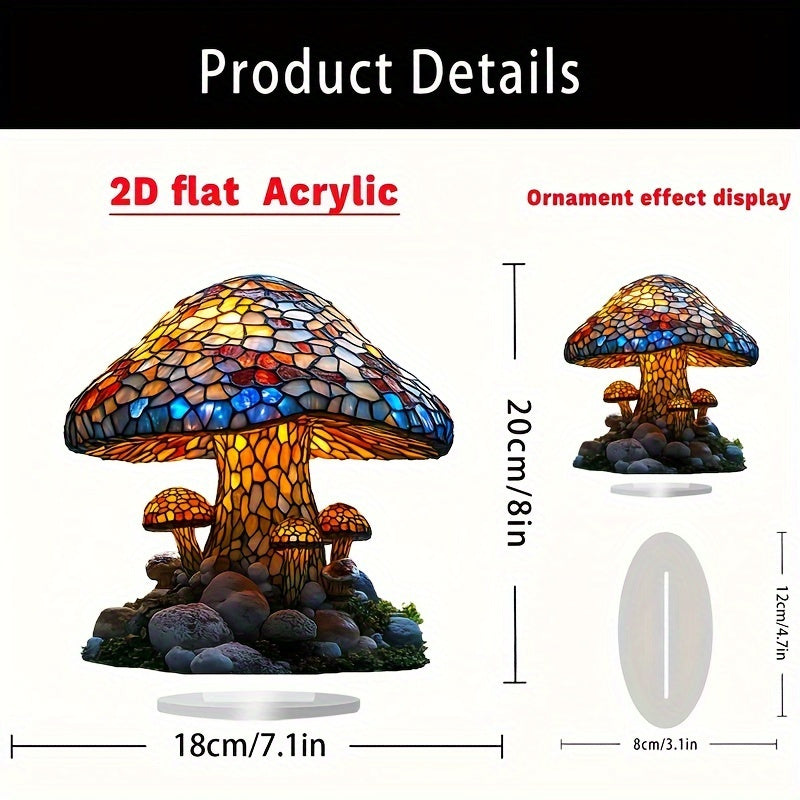 MushroomGlow - Bohemian Acryl Tafellamp Zonder Elektriciteit