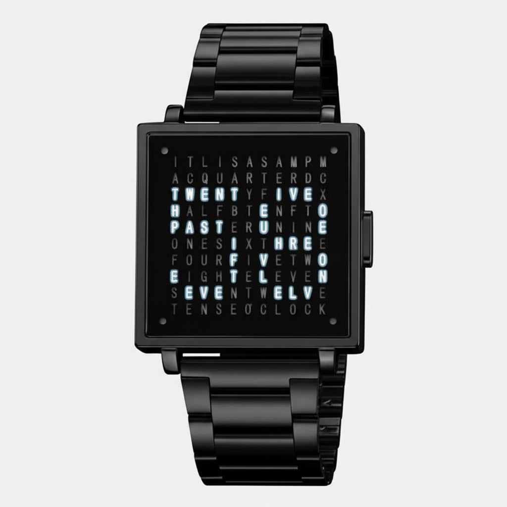 Uniek Unisex Textueel Horloge LED Verlichting Modern Design
