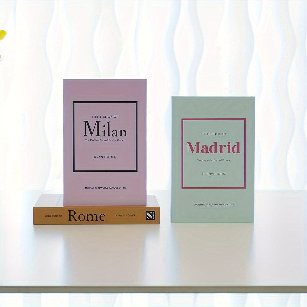 Classic Boekensteun Set met 3 Faux Boeken - Elegante Plankdecoratie