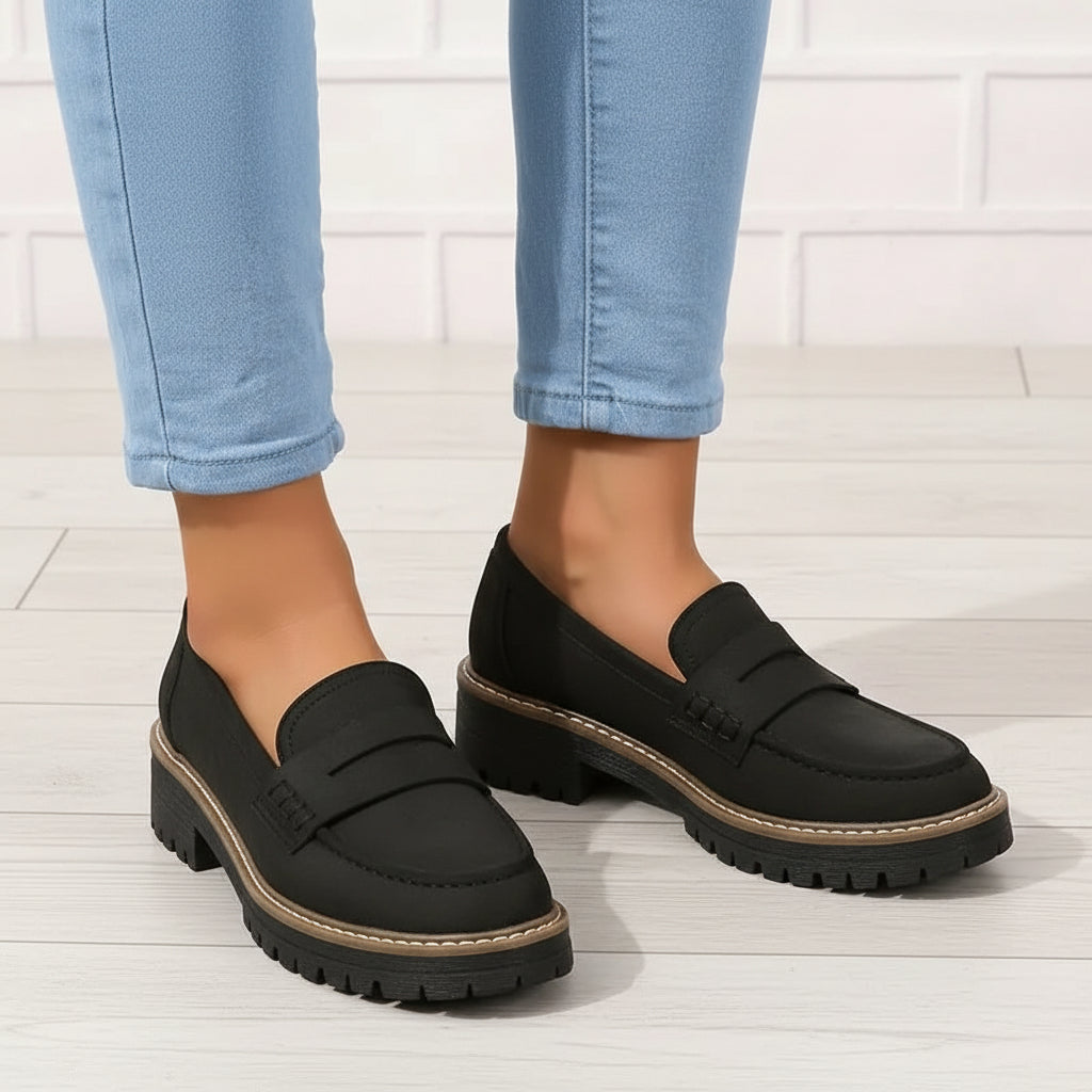 Dames Instappers Orthopedisch Comfortabel Leren Slip On Schoenen