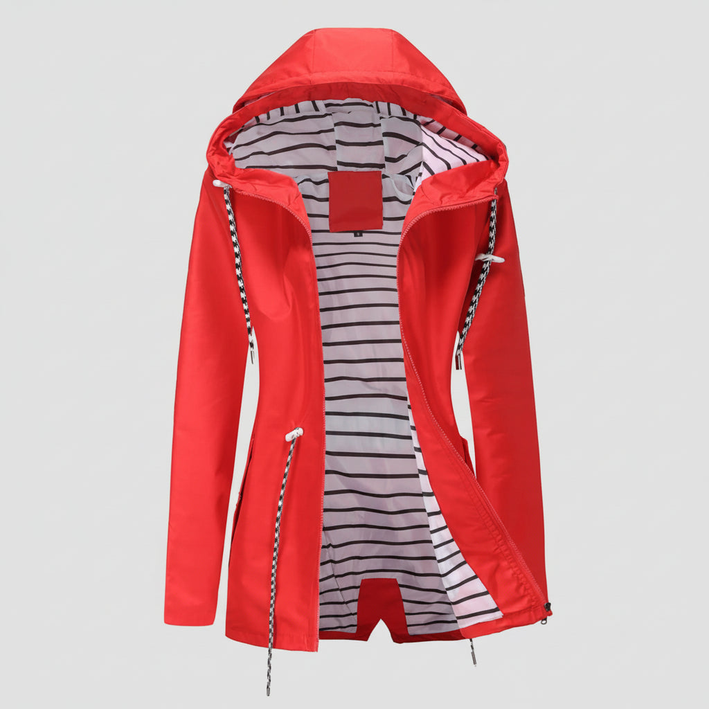 Dames Regenjas Lange Waterdichte Jas Voor Alle Seizoenen