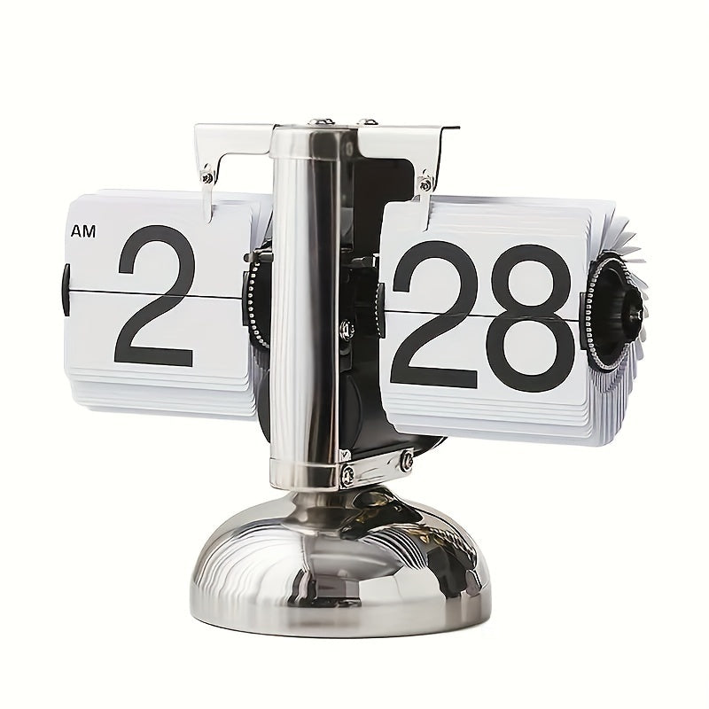 Clocteck Automatische Flip Pagina Klok - Retro Bureauklok voor Thuis en Kantoor Decor