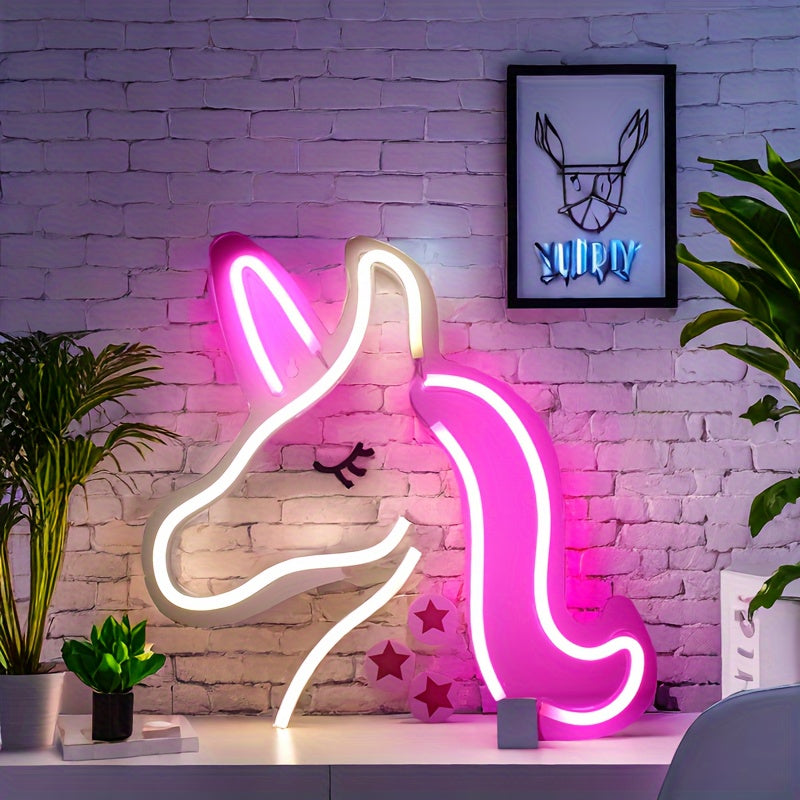 NeonMagic - Roze Mythisch Wezen LED Wandlamp