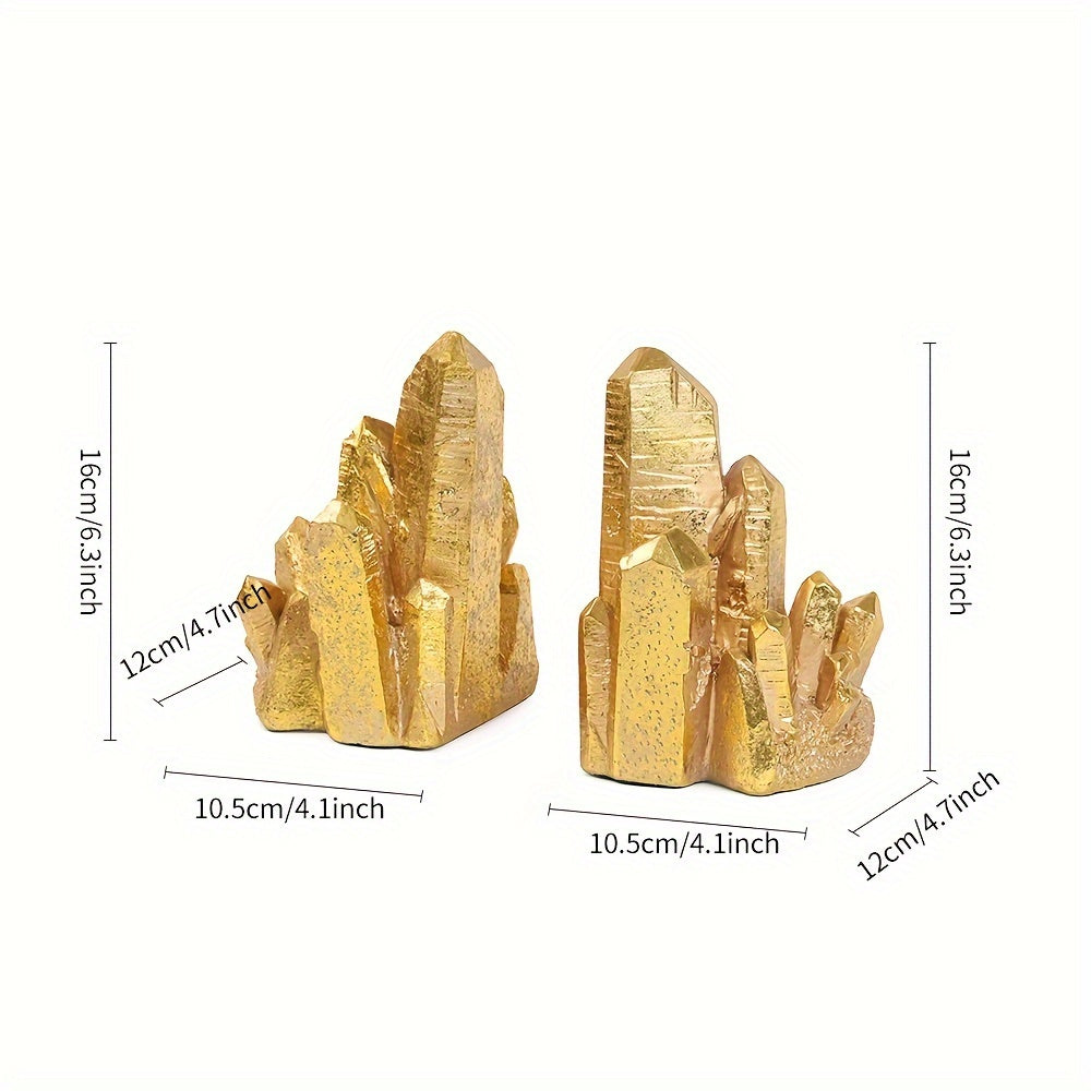CrystalForm - Set di 2 Fermalibri in Resina Stile Vintage