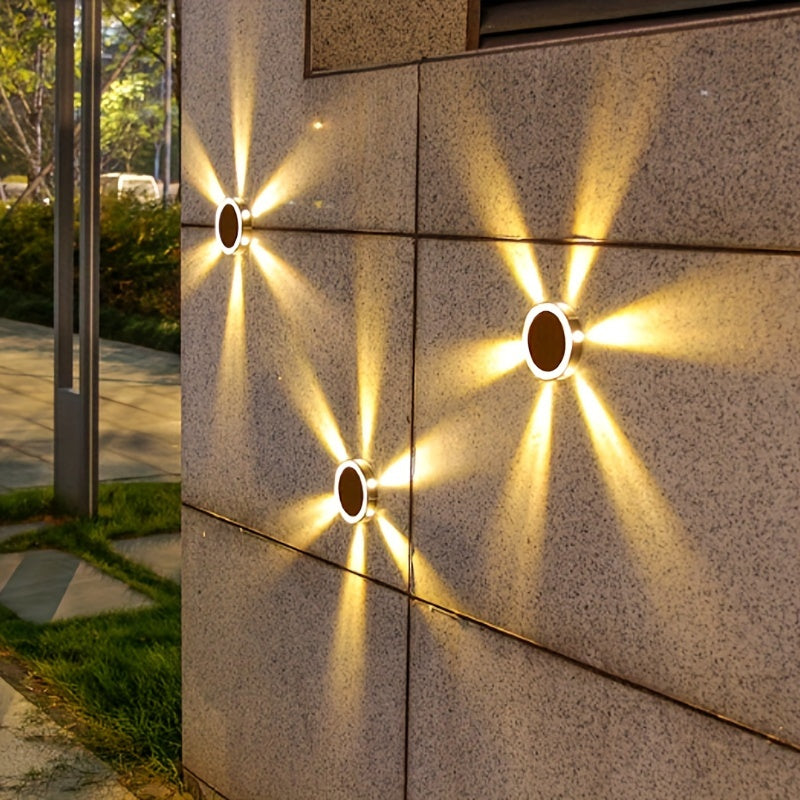 SolarLicht - 6 LED Illuminazione da Terra, Lampada Solare da Esterno per Sentiero, Giardino e Patio
