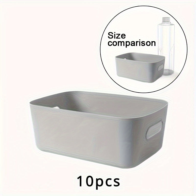 Set di 10 Scatole Portaoggetti - Organizer in Plastica Leggera