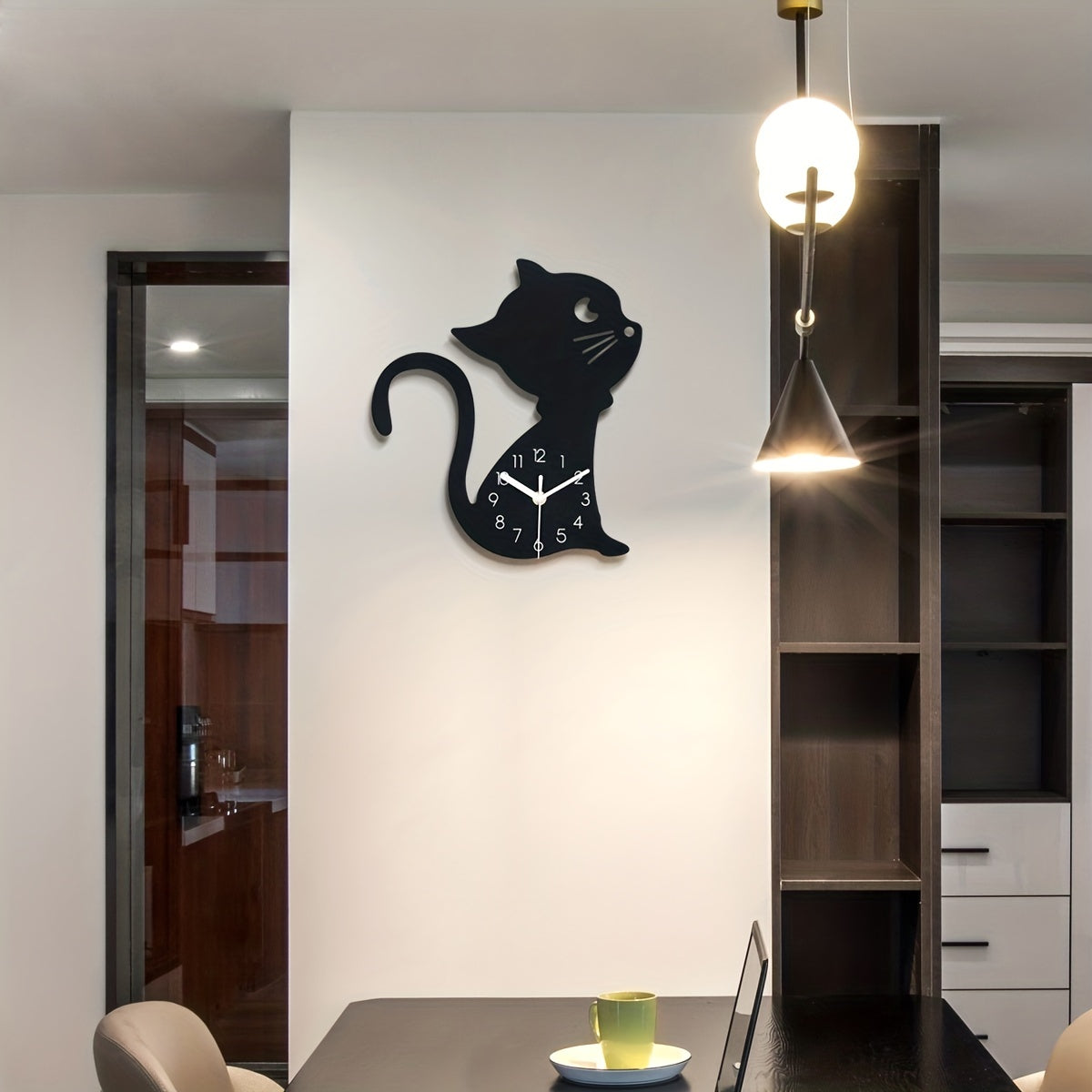ModernPaws - Creatieve Kat Wandklok voor Stijlvol Interieur