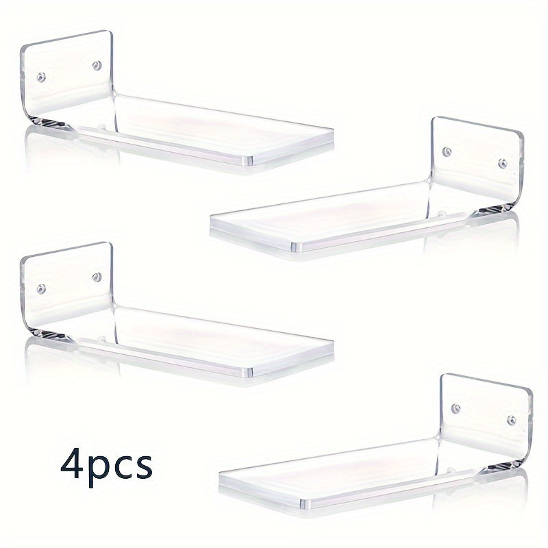 AcrylicDisplay - 4/6/8 Stuks Transparante Acryl Zwevende Schoenenplanken