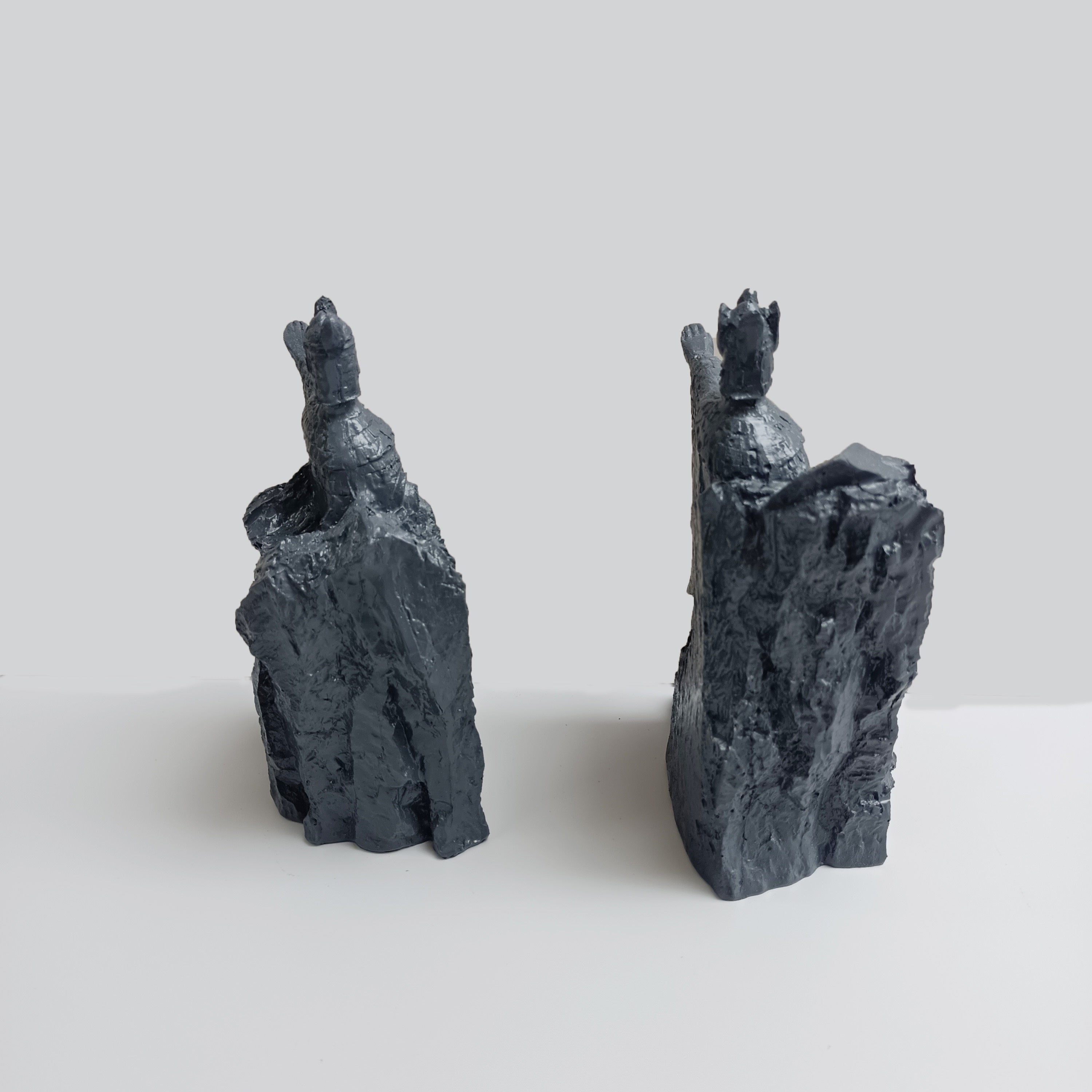 Boekensteun Sculptuur – Vintage Multifunctioneel Hars Beeld voor Bureau, Boekenplank en Decoratie