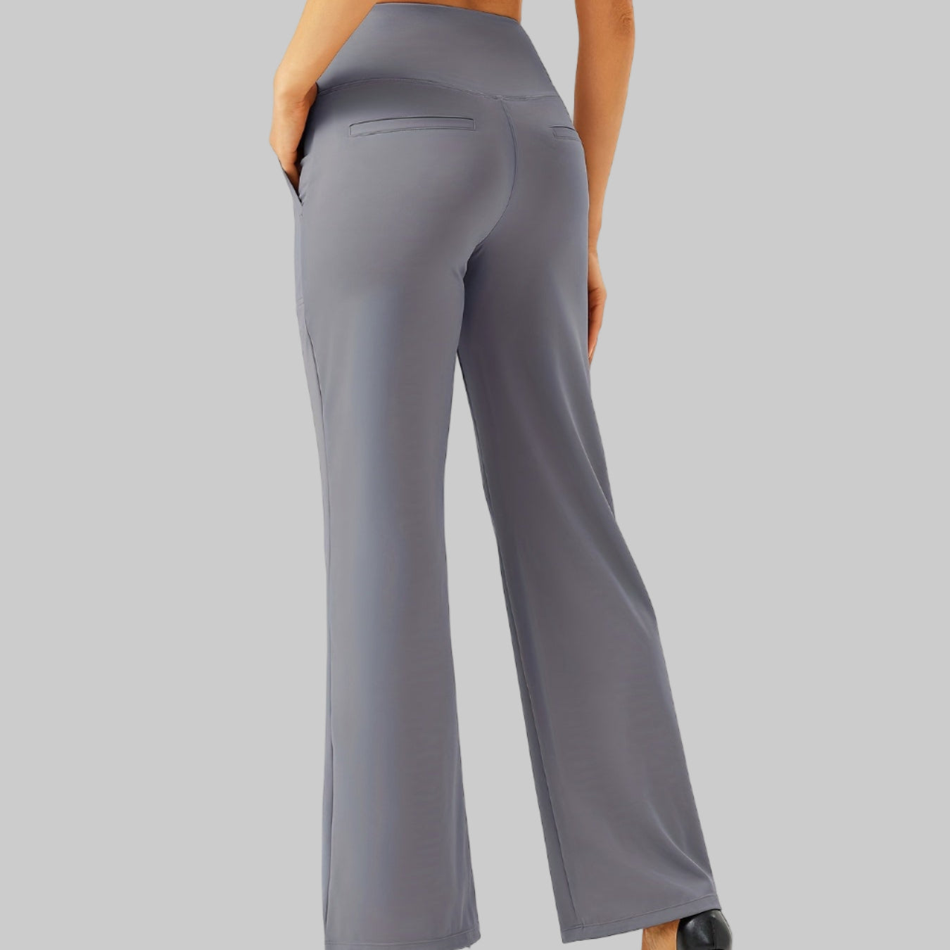 Dames Broek Wide Leg Elegante Stretch Nylon Lange Pantalon