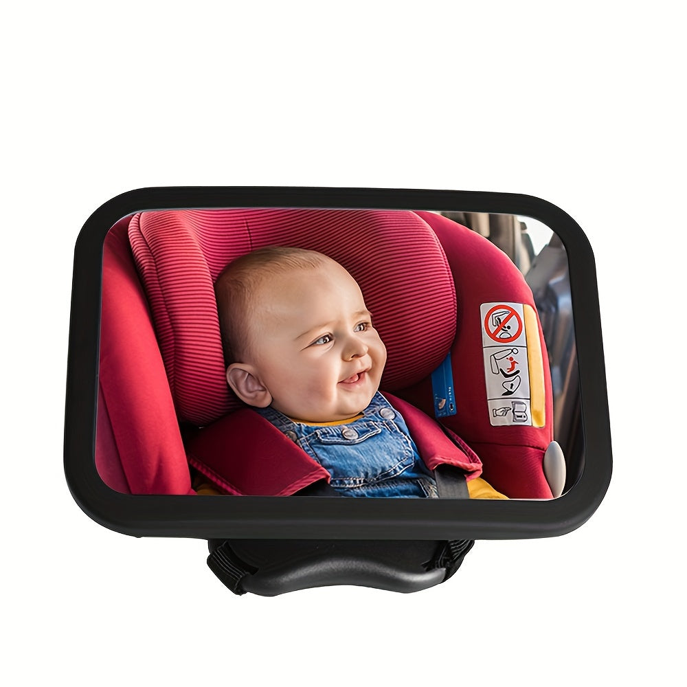 Safe 360° Rotatable Car Mirror – Wide, Scratch-Resistant Rearview Mirror