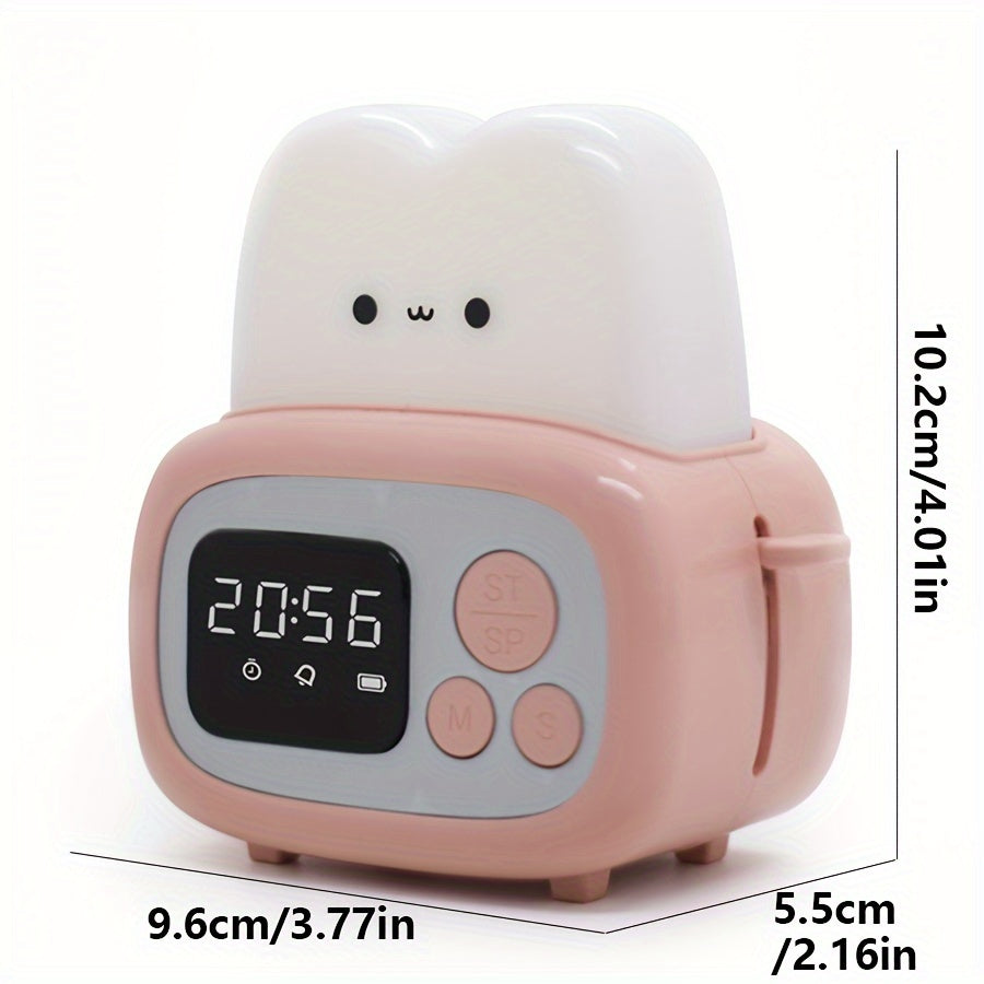 GlowBake - Schattige LED Wekker met USB-Oplaadbare Batterij