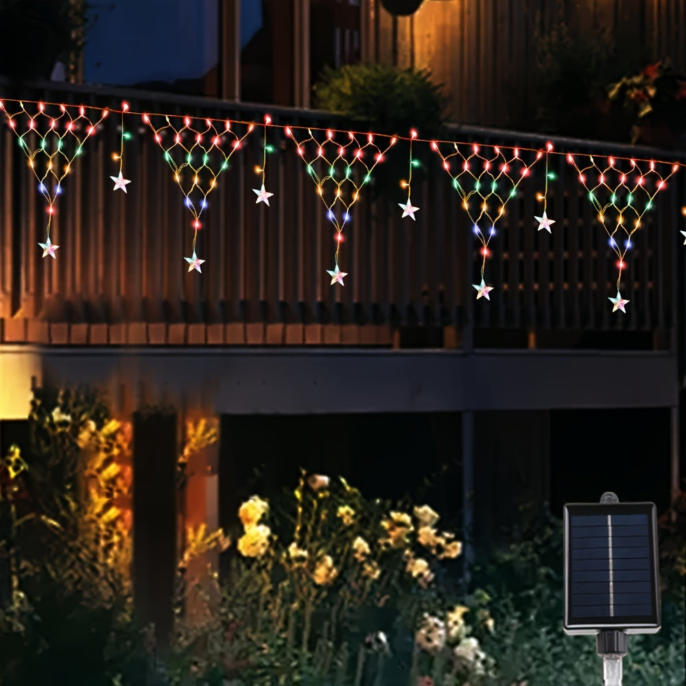 SolarTwinkle - Illuminazione d'atmosfera a 162 LED con batteria solare rimovibile