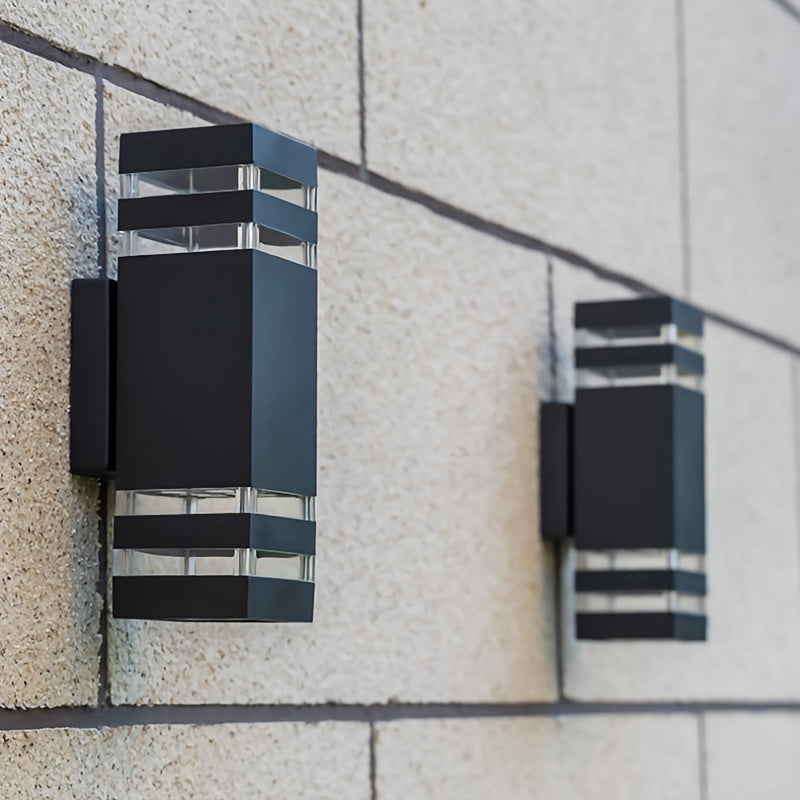 DualWall - Lampada da parete esterna a doppia testa, design moderno, cablata