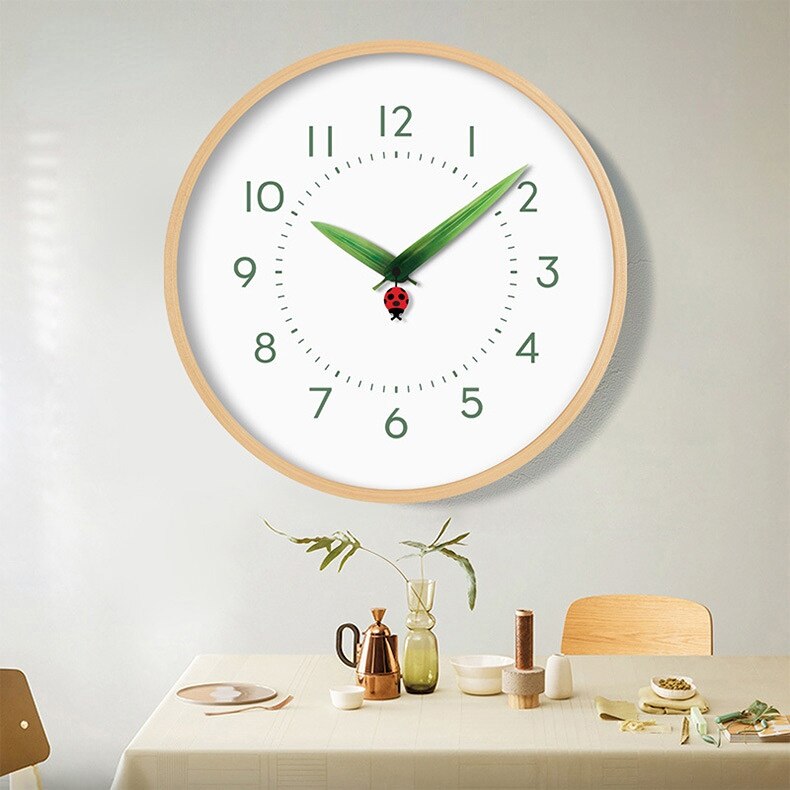 Timeless Perch Clock - Unique Bird Wall Clock in Ladybug and Butterfly Design