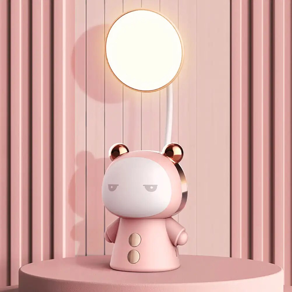 GlowKids - LED Cartoon Tafellamp voor Kinderen – Dimbaar Nachtlampje met USB Opladen, Creatief Design