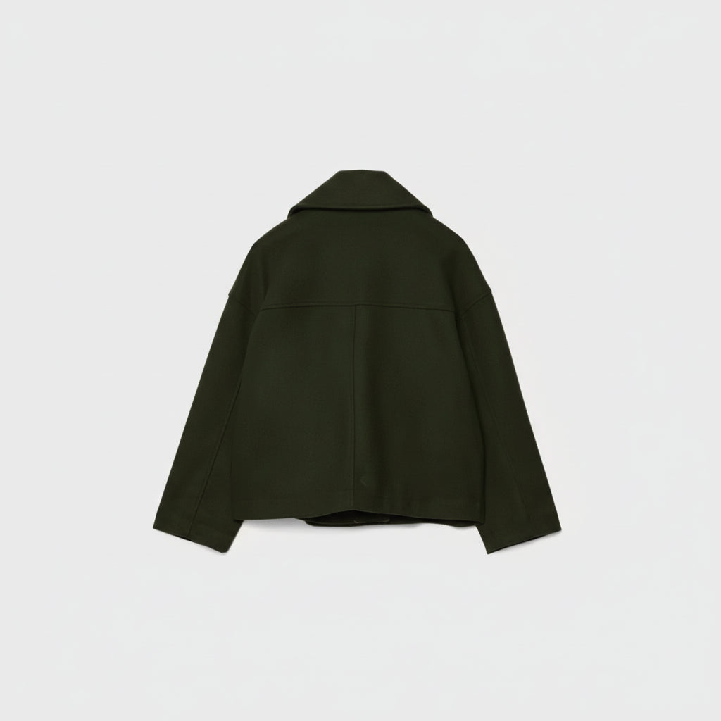 Blazer Dames Korte Dubbelrijige Oversized Jas Revers