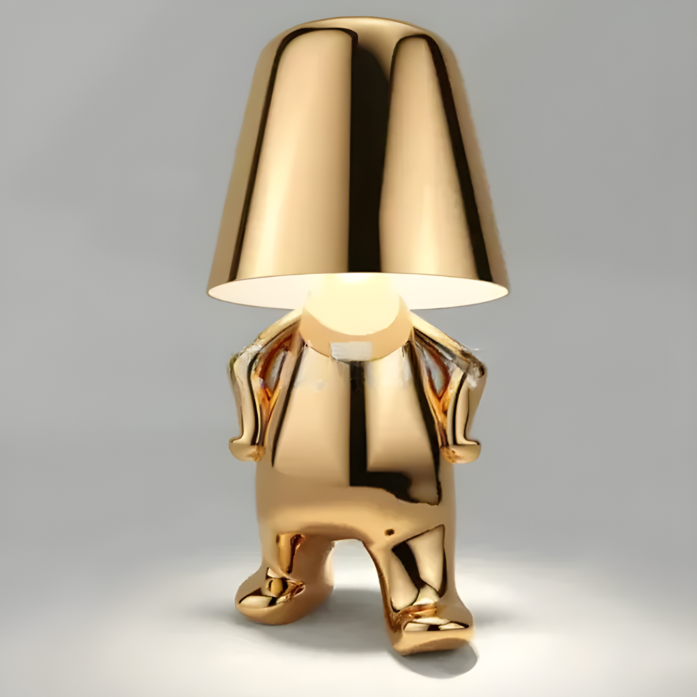 ThinkLuxe - Lampada da tavolo LED moderna con base in resina artificiale