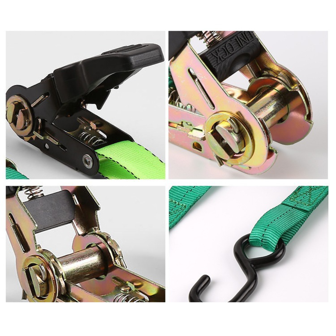 Spanbanden Retractable Heavy Duty Zelfoprollend Metaal Tie Down Set