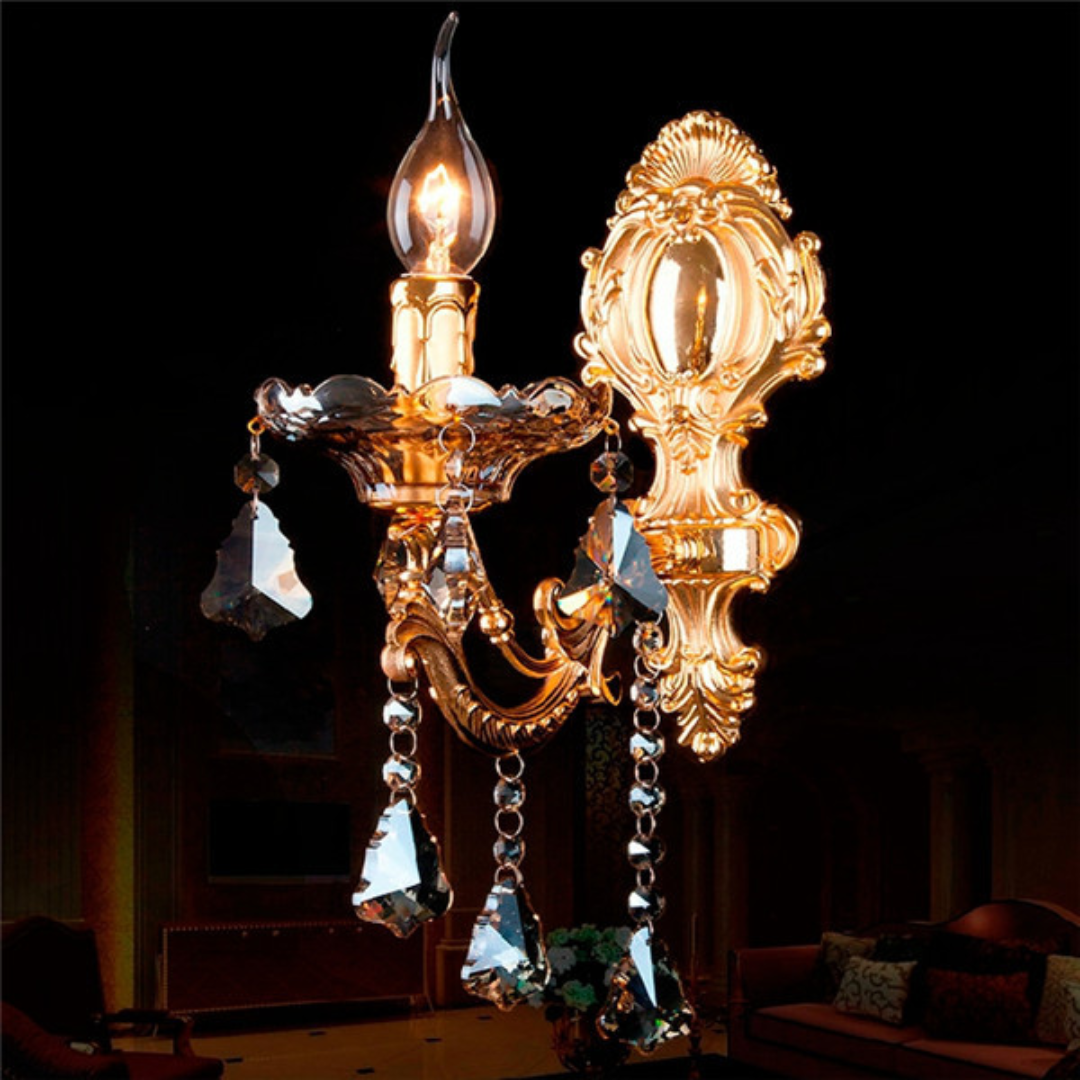 CrystalGlow - LED Kristal Kaarslamp Slaapkamerdecoratie