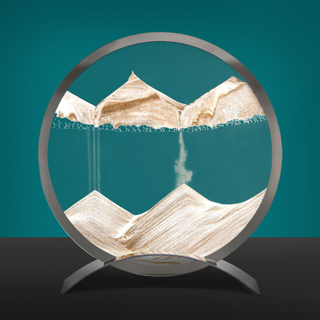 SandFlow - LED Zandkunst Tafellamp met Bewegende Zandpatronen voor Ontspanning