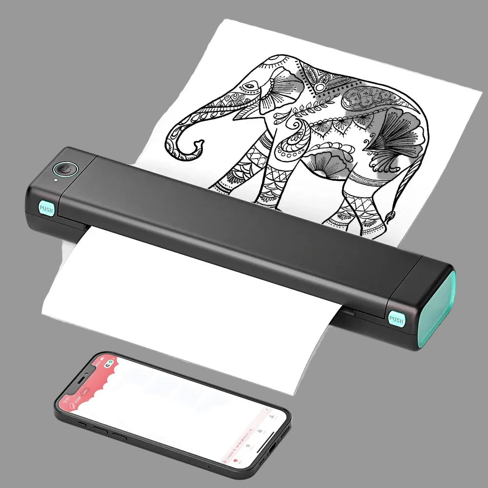 Portable Thermal Printer Inkless Bluetooth Printer Smartphones