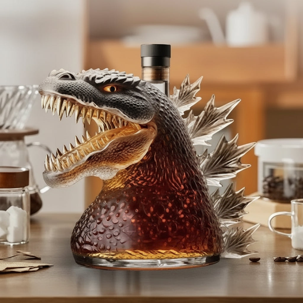 Whisky Karaf Dinosauro Vetro Bottiglia Decorativa Bevande Bar Casa