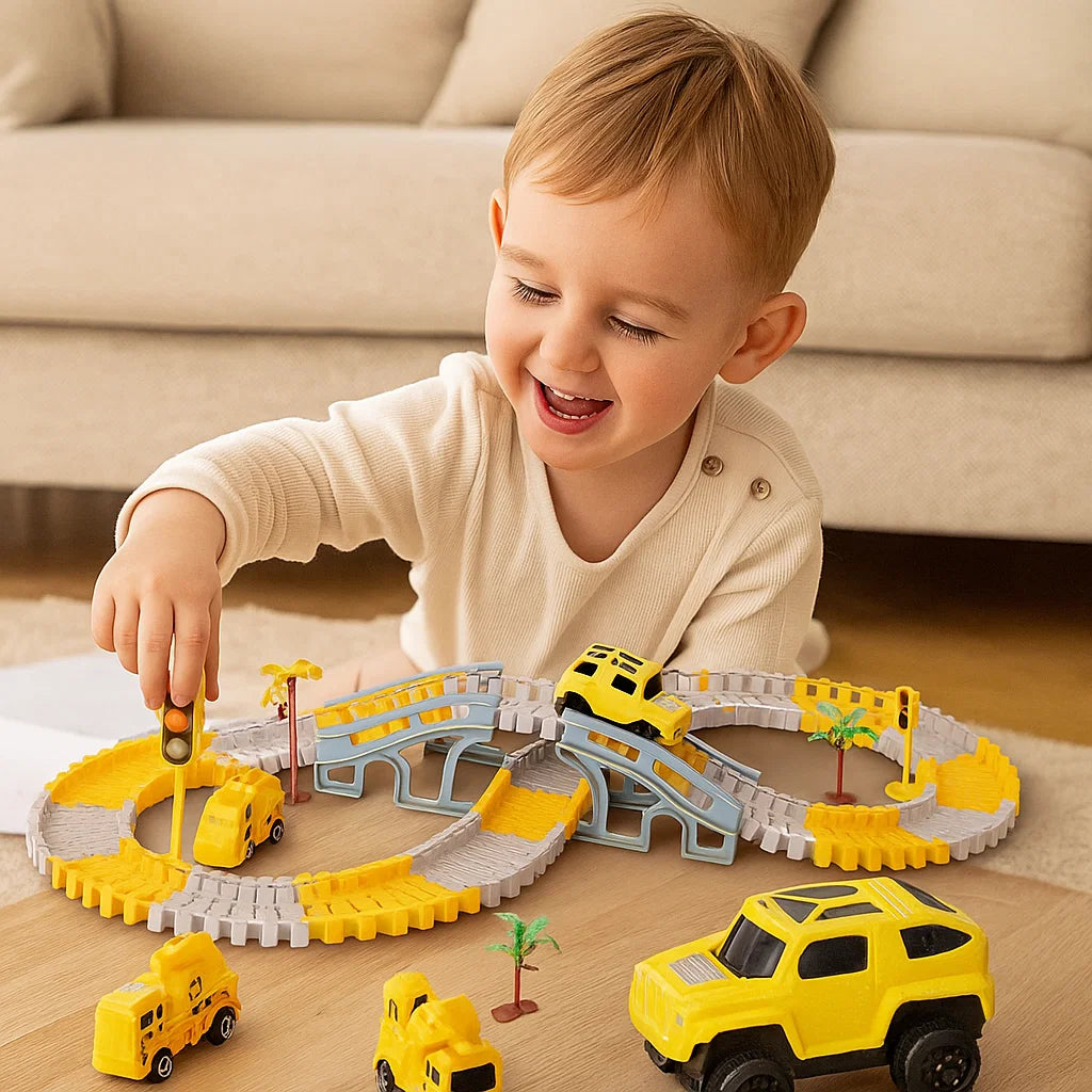 Autorennbahn Speelgoed RacebaanSet Bouwvoertuigen Kinderen