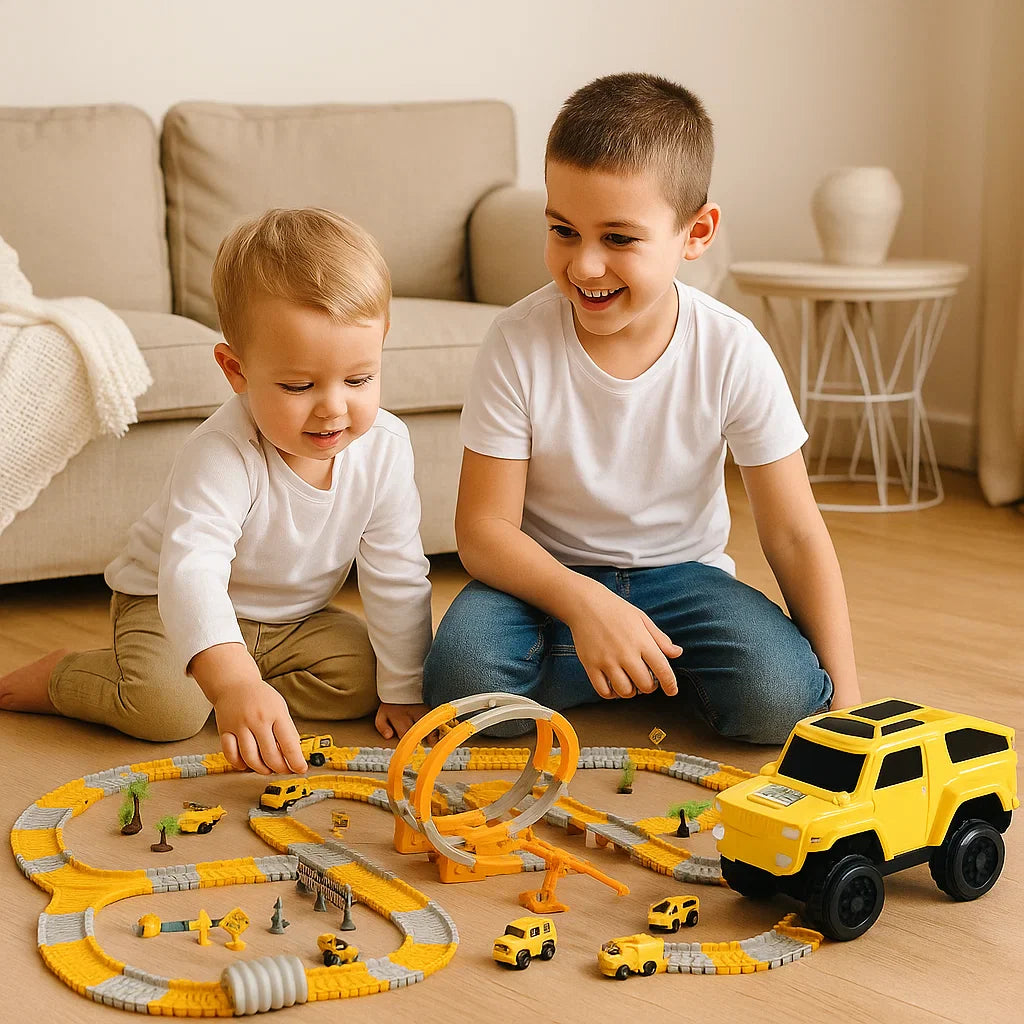 Pista de Corrida Brinquedo Conjunto de Veículos de Construção Crianças