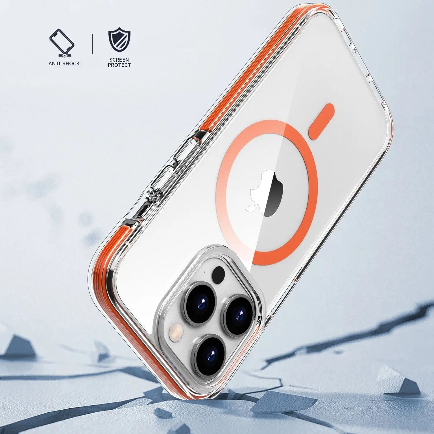 Custodia magnetica cristallina per iPhone 15 Pro Max