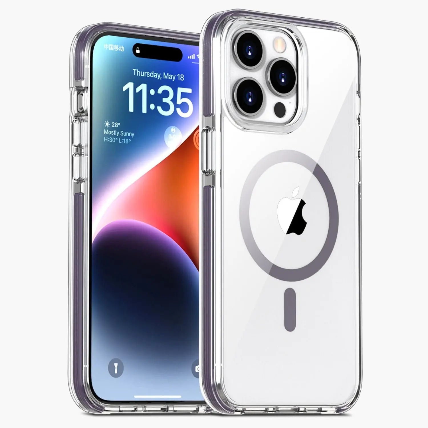 Custodia magnetica cristallina per iPhone 15 Pro Max