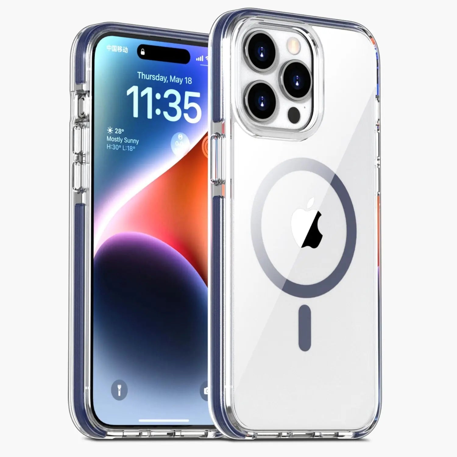 Custodia magnetica cristallina per iPhone 15 Pro Max