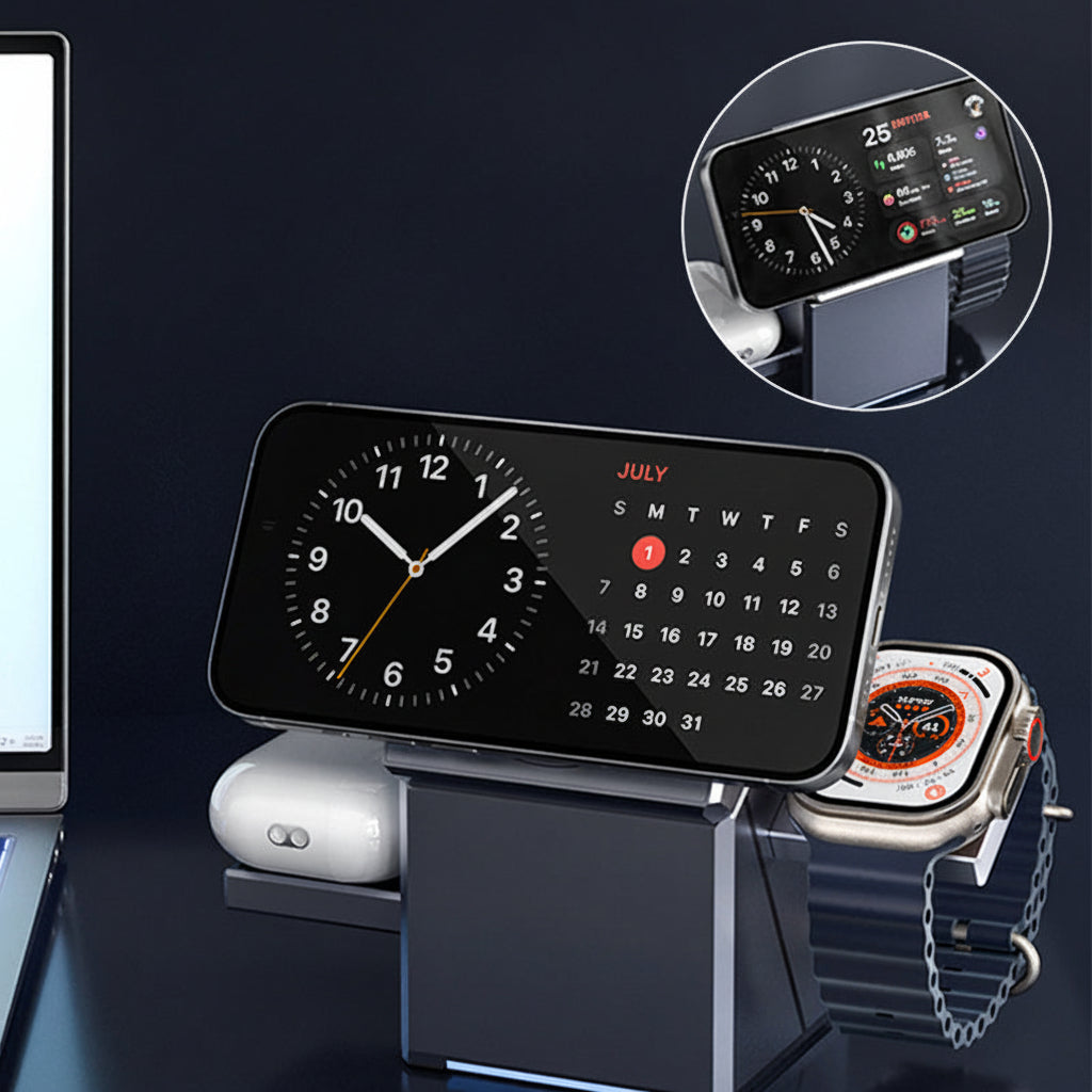 3 In 1 Foldable Magnetic Wireless Charging Station Devices