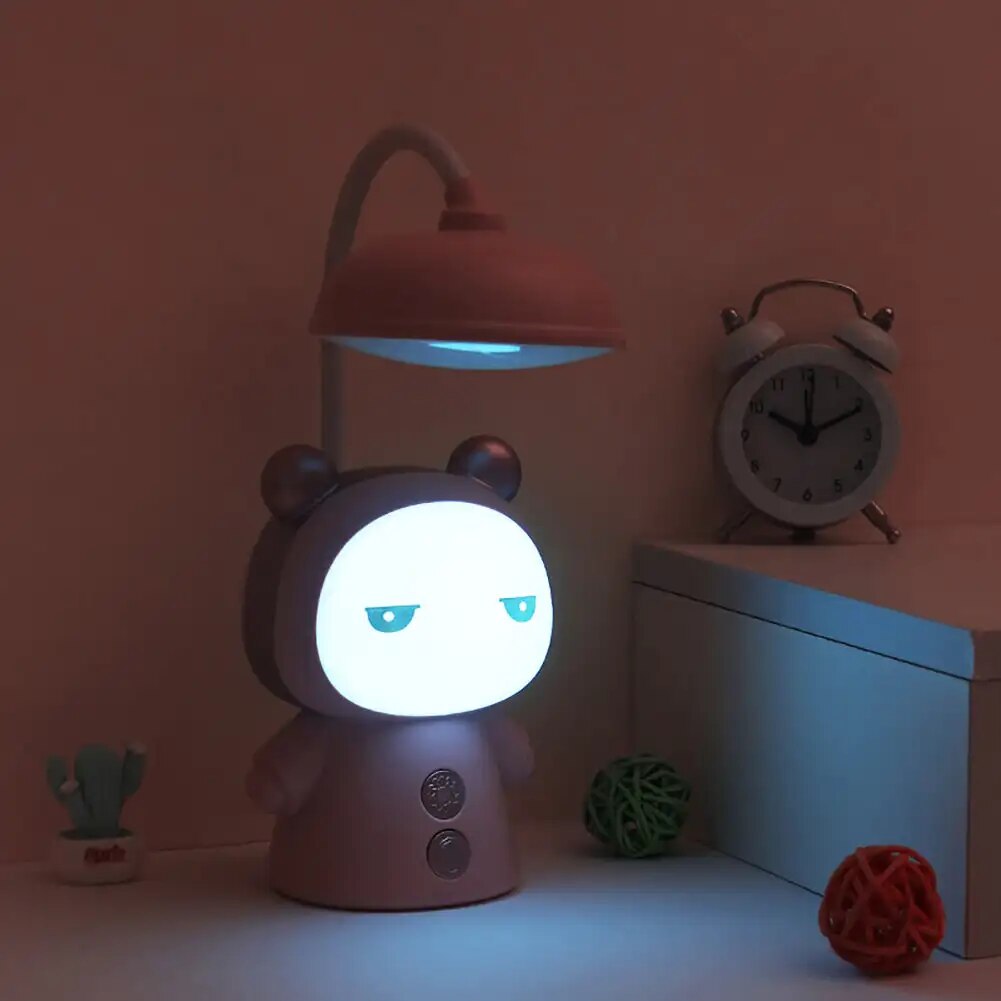 GlowKids - LED Cartoon Tafellamp voor Kinderen – Dimbaar Nachtlampje met USB Opladen, Creatief Design